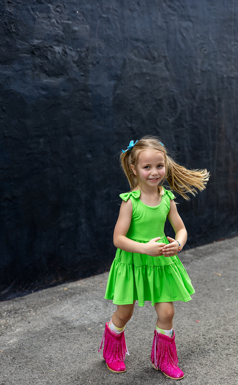 Play All Day Athleisure Dress Set - Lime Light