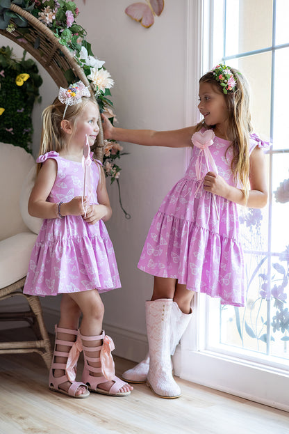 Play All Day Athleisure Dress Set - Blushing Butterflies