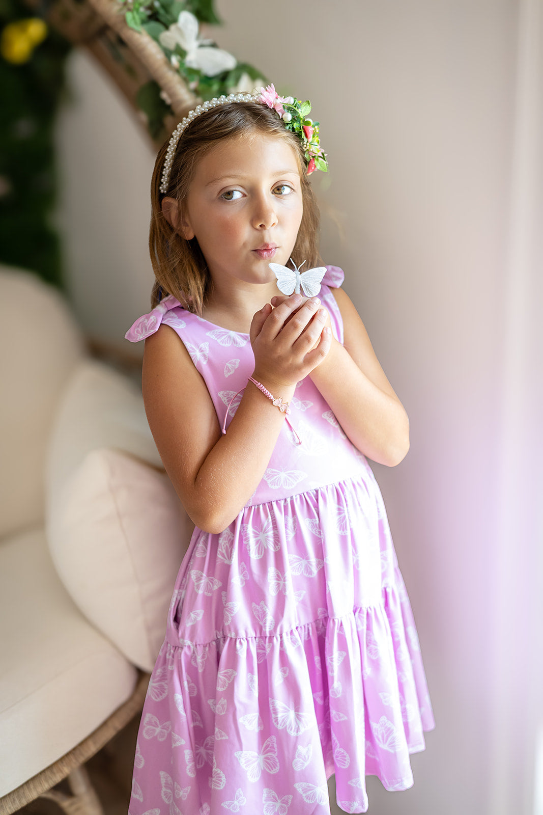 Play All Day Athleisure Dress Set - Blushing Butterflies