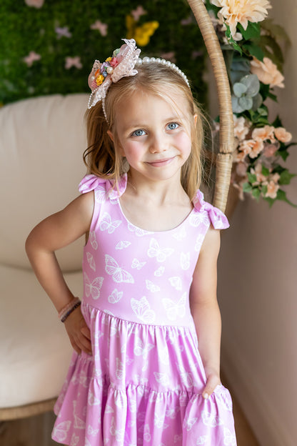 Play All Day Athleisure Dress Set - Blushing Butterflies