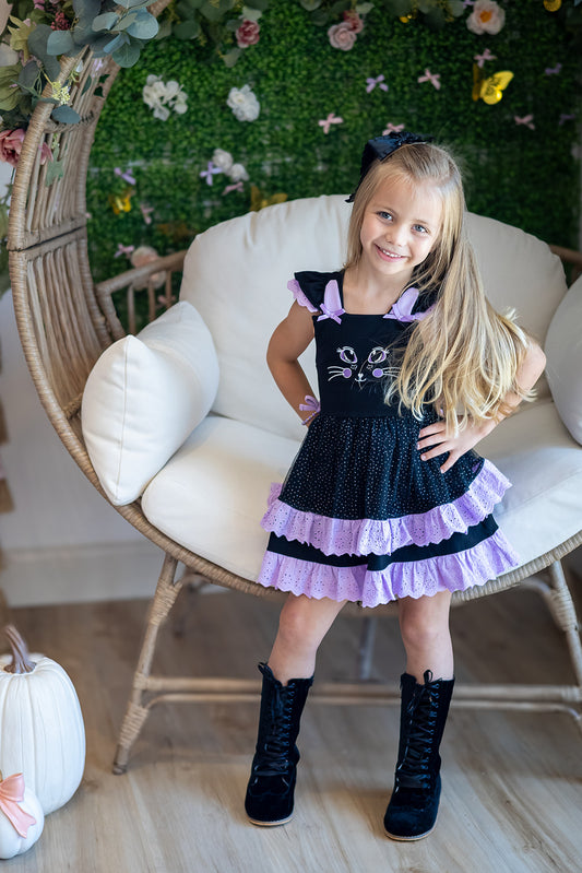 Smitten Kitten Lena Dress Set - Midnight Meow