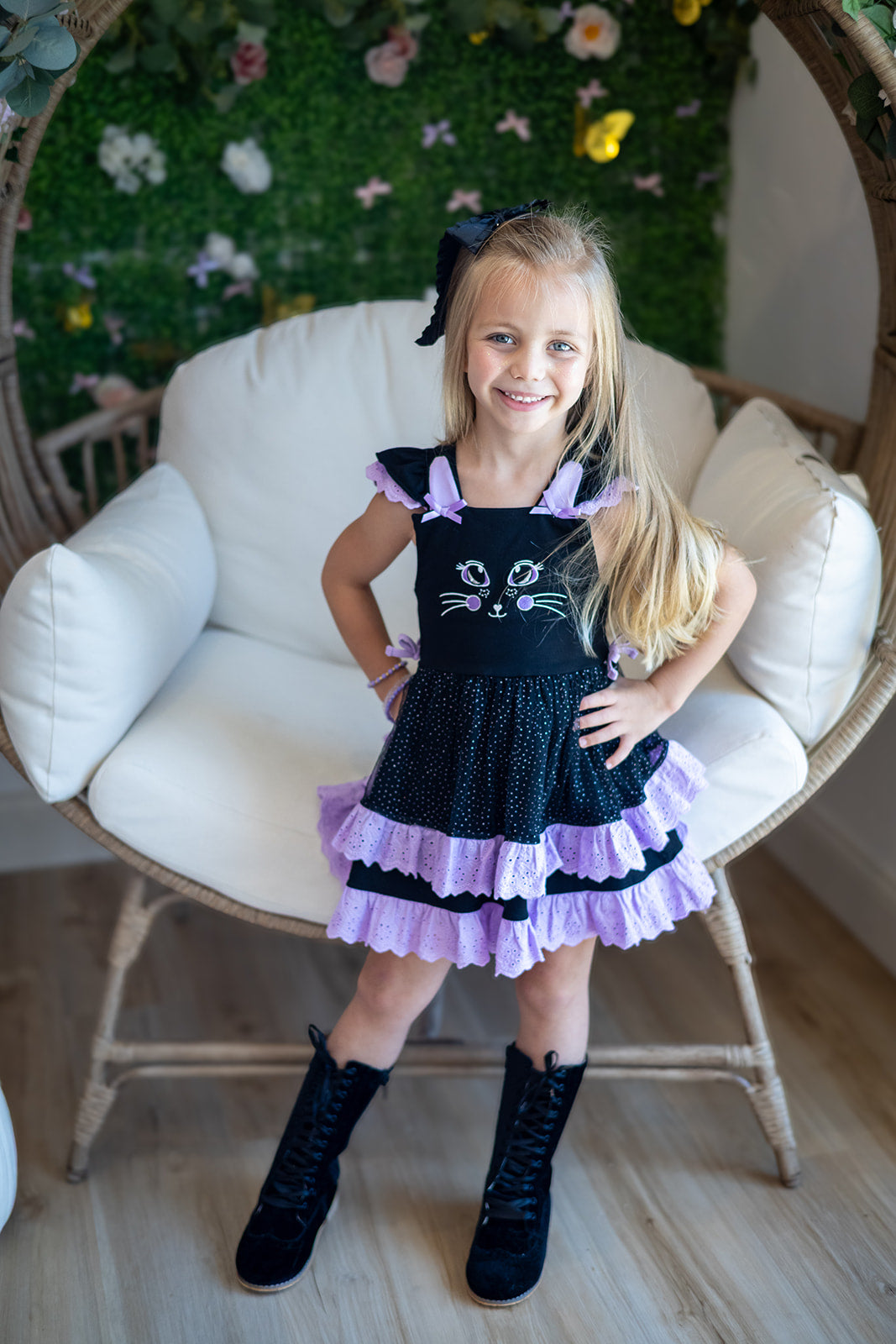 Smitten Kitten Lena Dress Set - Midnight Meow