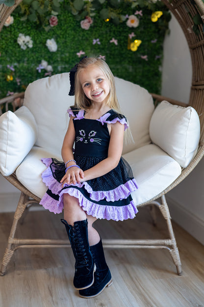 Smitten Kitten Lena Dress Set - Midnight Meow