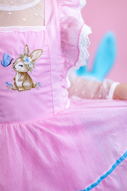 Grace Pinafore Dress Set - Blushing Bunny