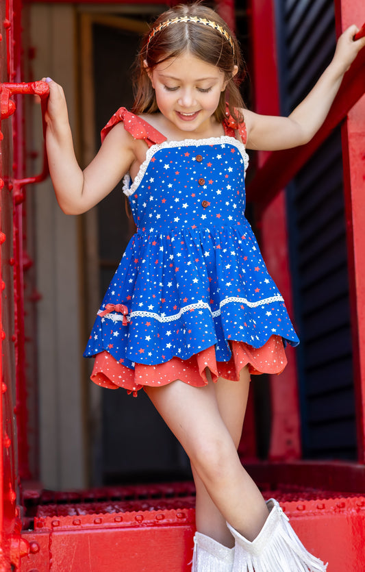 Summer Belle Scalloped Tunic Set - Oh My Stars