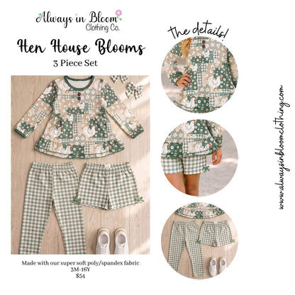 Play All Day 3 Piece Set - Hen House Blooms