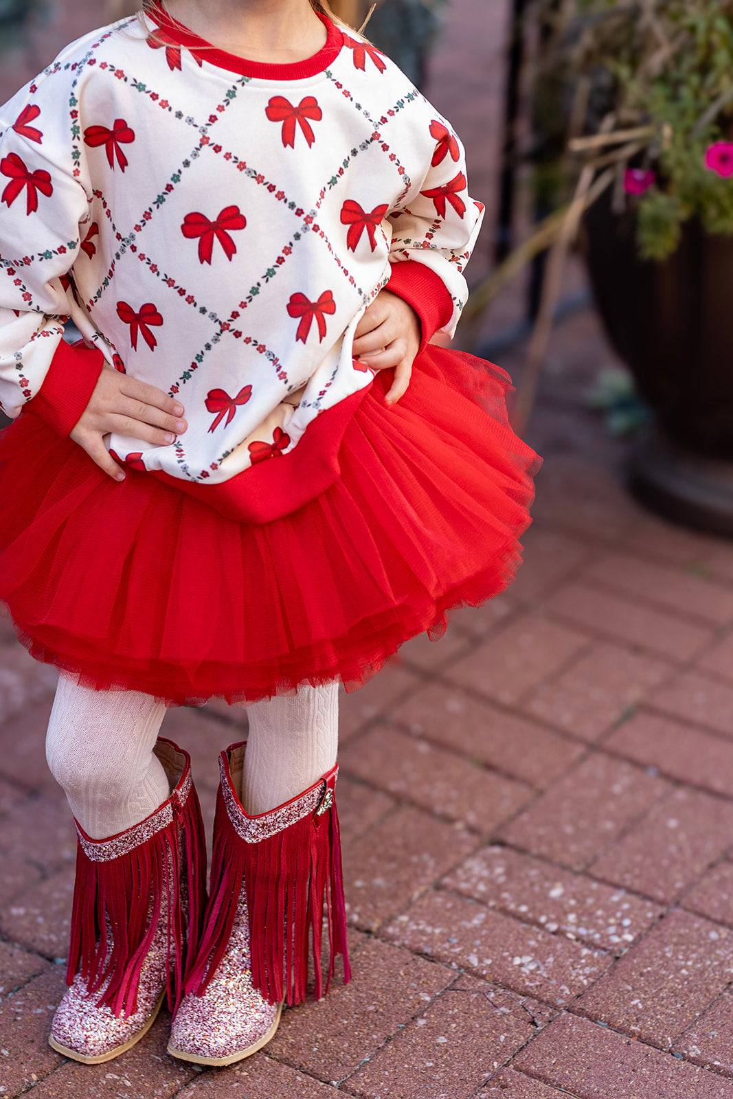 Holiday Ribbons | Kids Christmas Sweatshirt