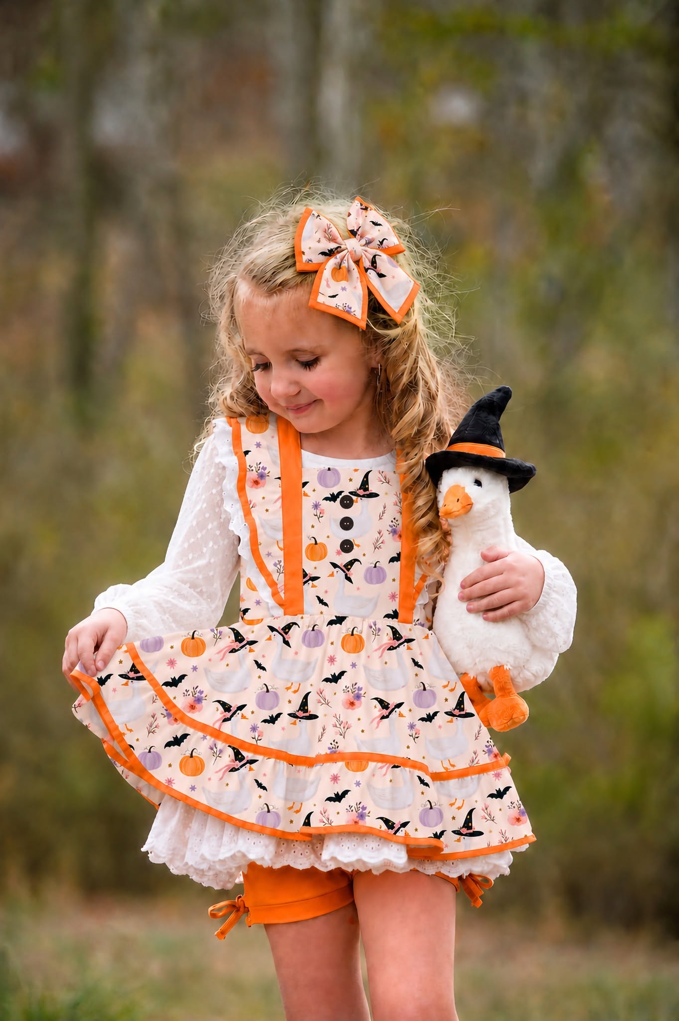 Grace Pinafore Dress Set - Silly Spooky Goose
