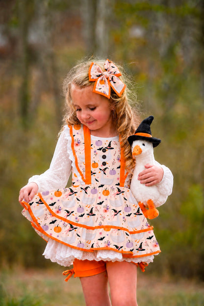 Grace Pinafore Dress Set - Silly Spooky Goose