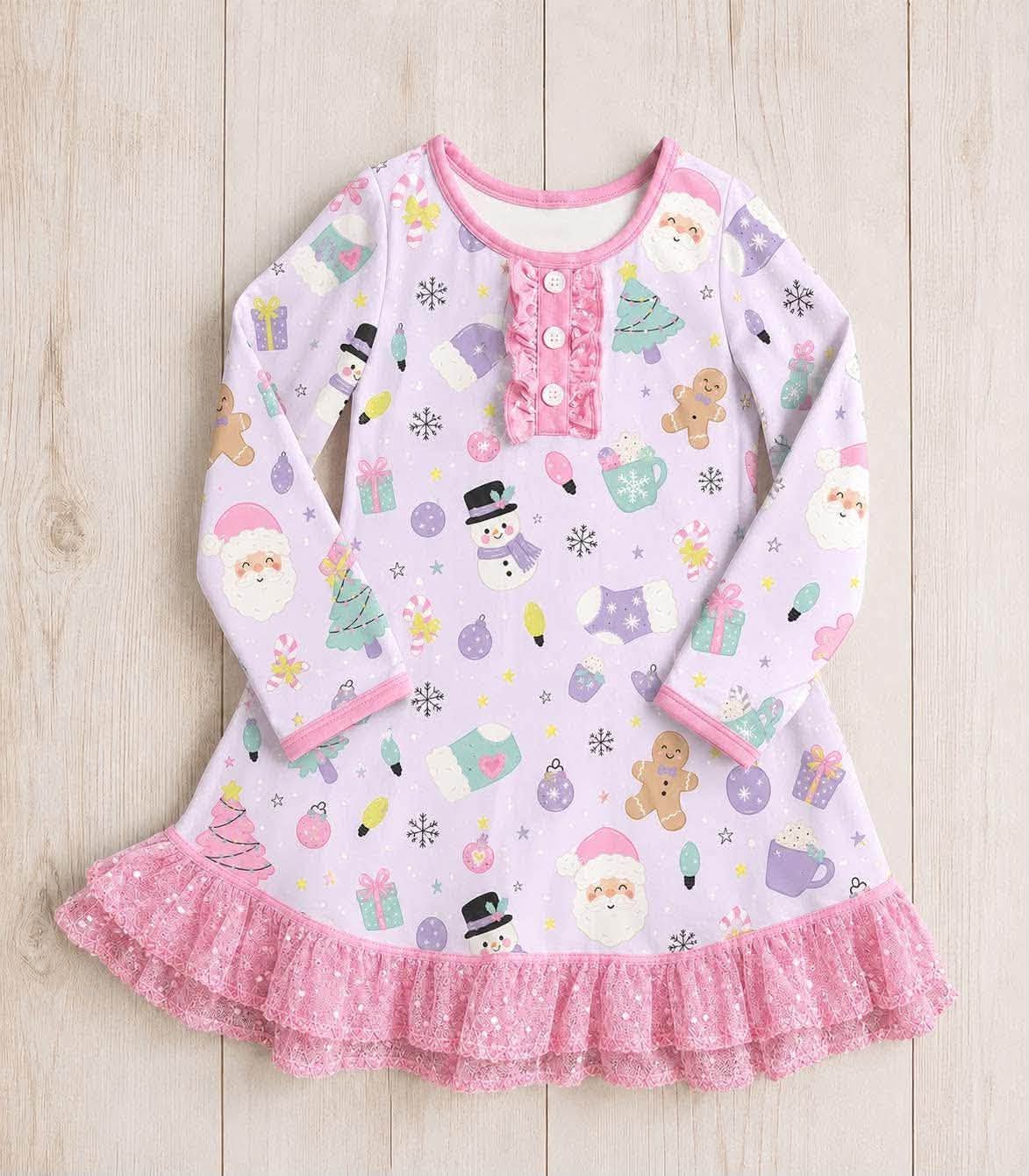 Daydream Lounge Gown Set - Pretty Pastel Christmas