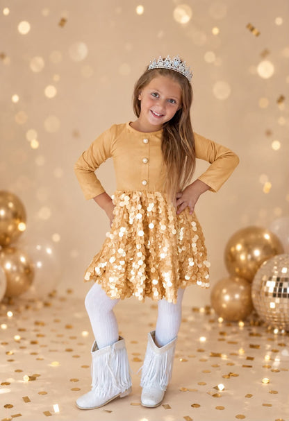 Jolie Confetti Dress Set￼ -  Golden Glam