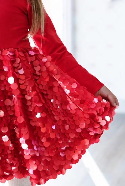 Jolie Confetti Dress Set￼ - Classic Red
