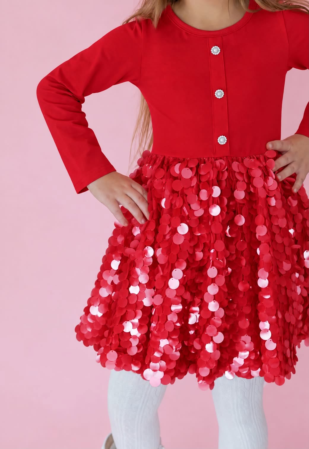 Jolie Confetti Dress Set￼ - Classic Red