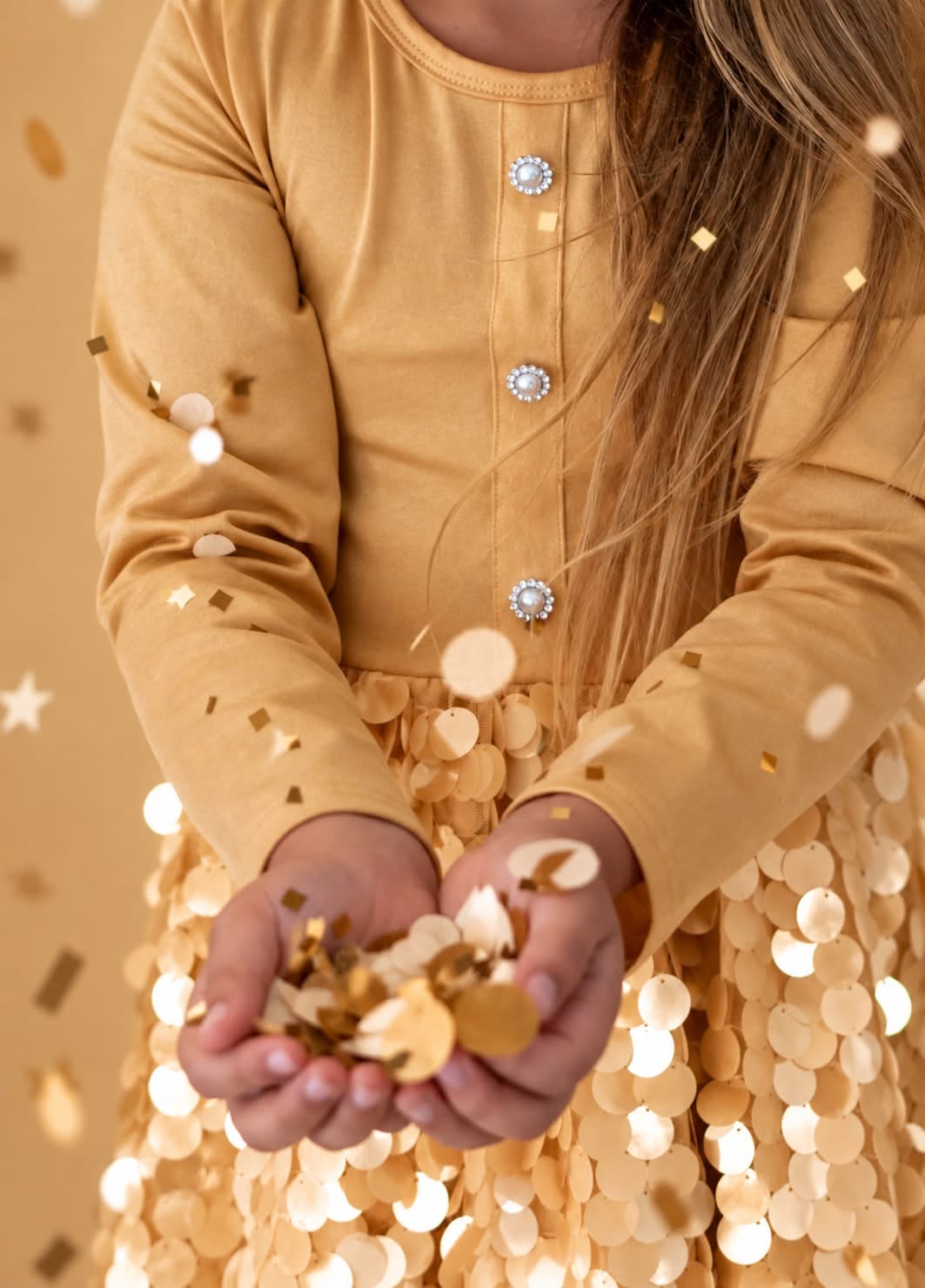 Jolie Confetti Dress Set￼ -  Golden Glam