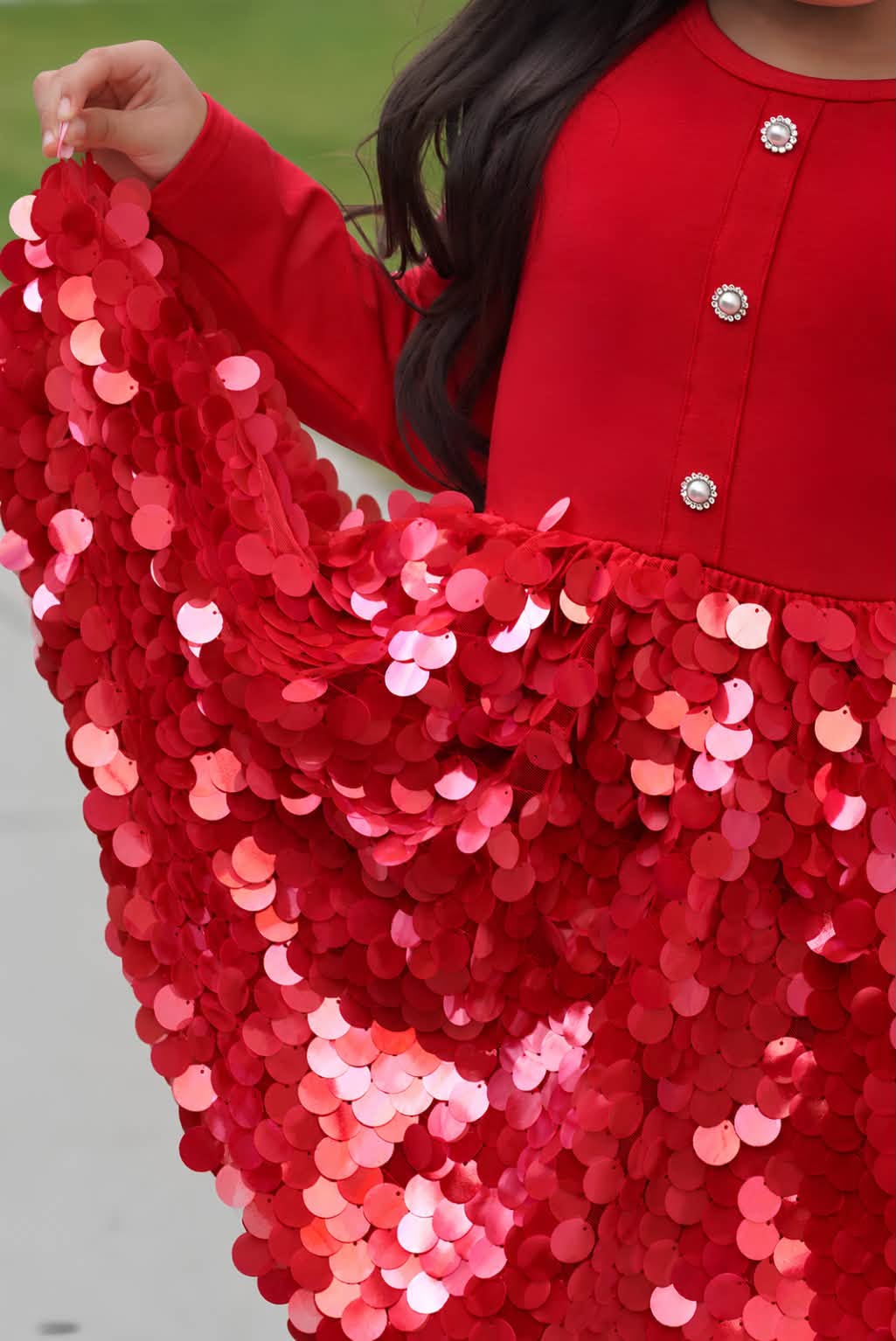 Jolie Confetti Dress Set￼ - Classic Red