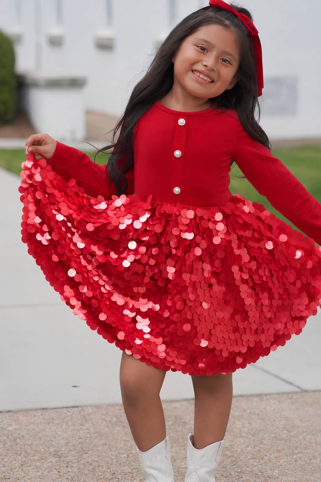 Jolie Confetti Dress Set￼ - Classic Red