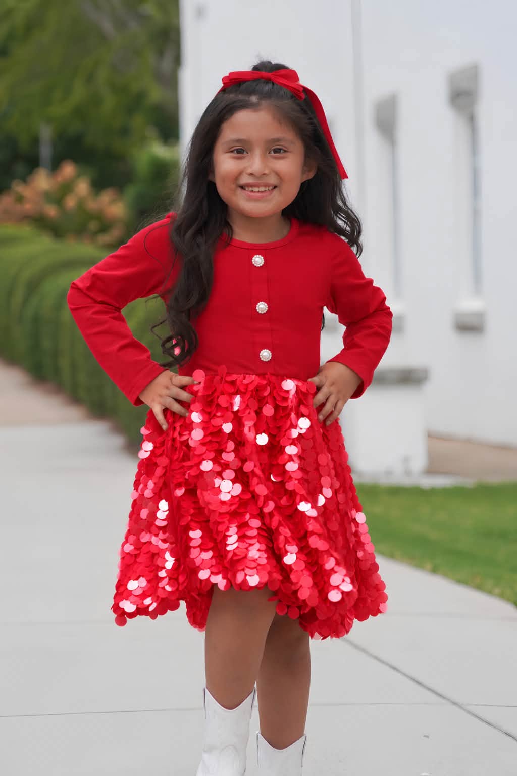 Jolie Confetti Dress Set￼ - Classic Red