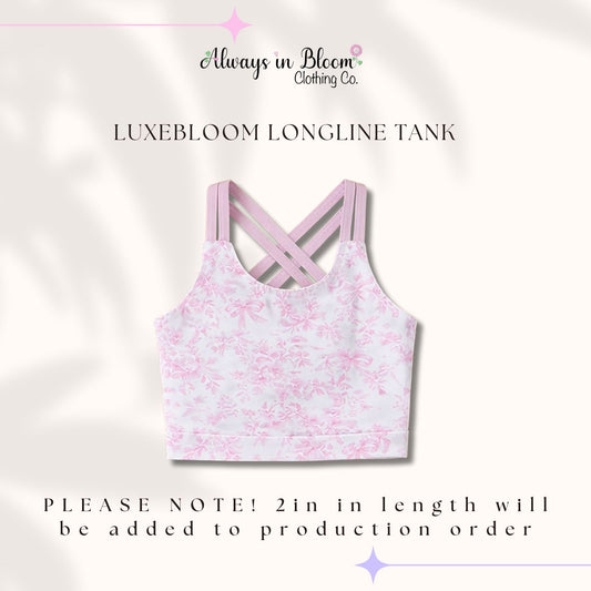 LuxeBloom Longline Tank - Pretty in Pink