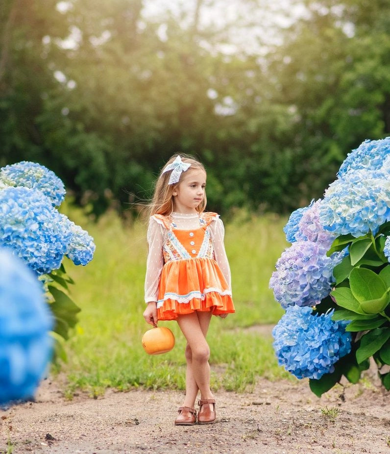 Evelyn Skirted Romper - Vintage Fall Floral Presale