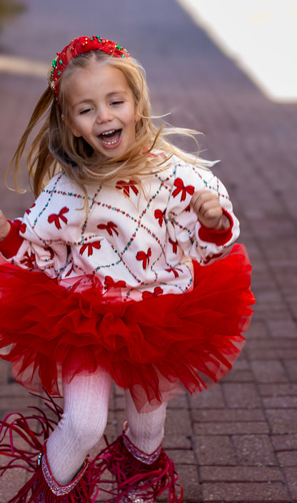 Holiday Ribbons | Kids Christmas Sweatshirt