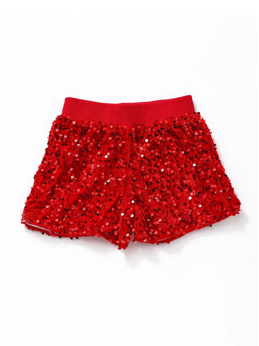 Girls Shorties - Red Sequins