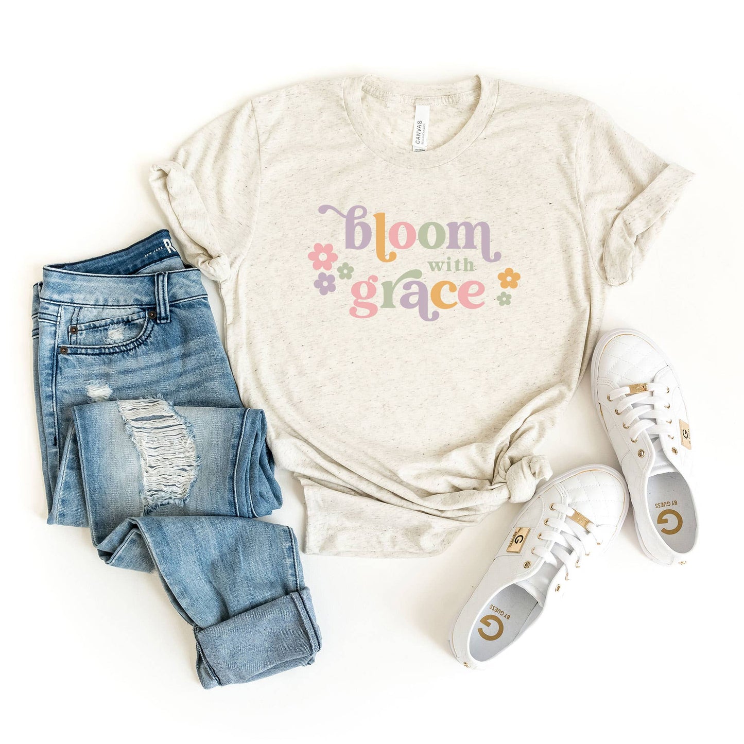 Bloom With Grace Retro | Short Sleeve Graphic Tee