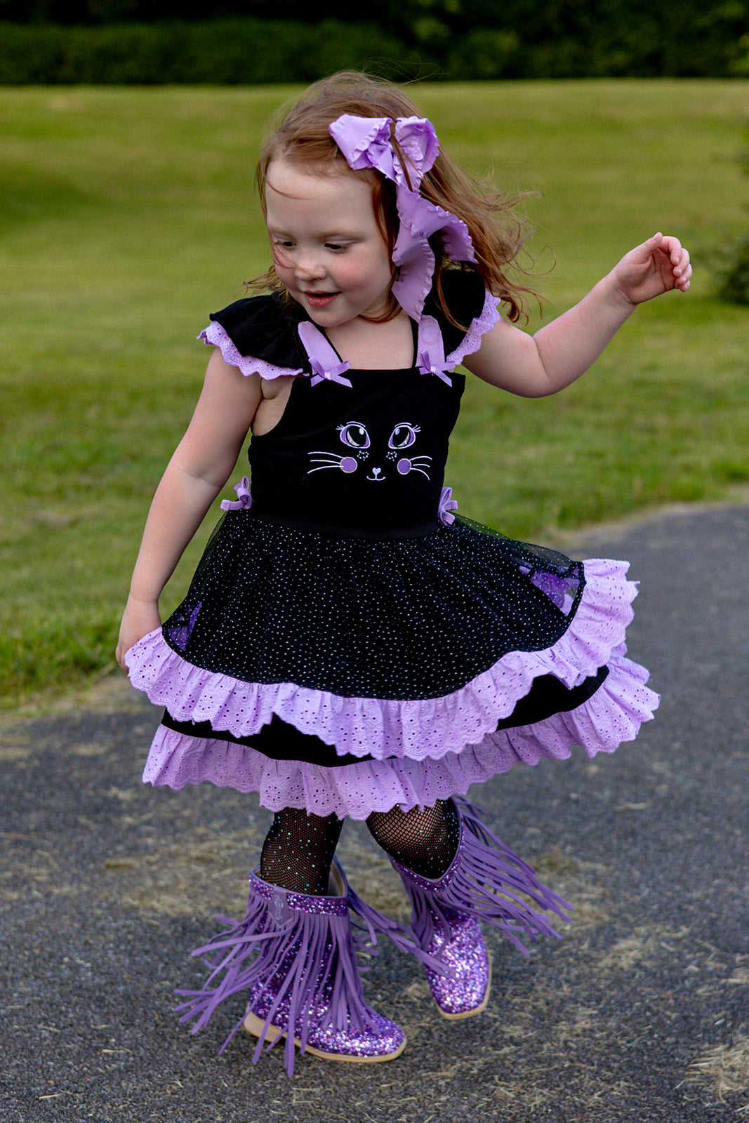 Smitten Kitten Lena Dress Set - Midnight Meow