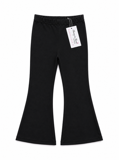 Girls Solid Flare Leggings