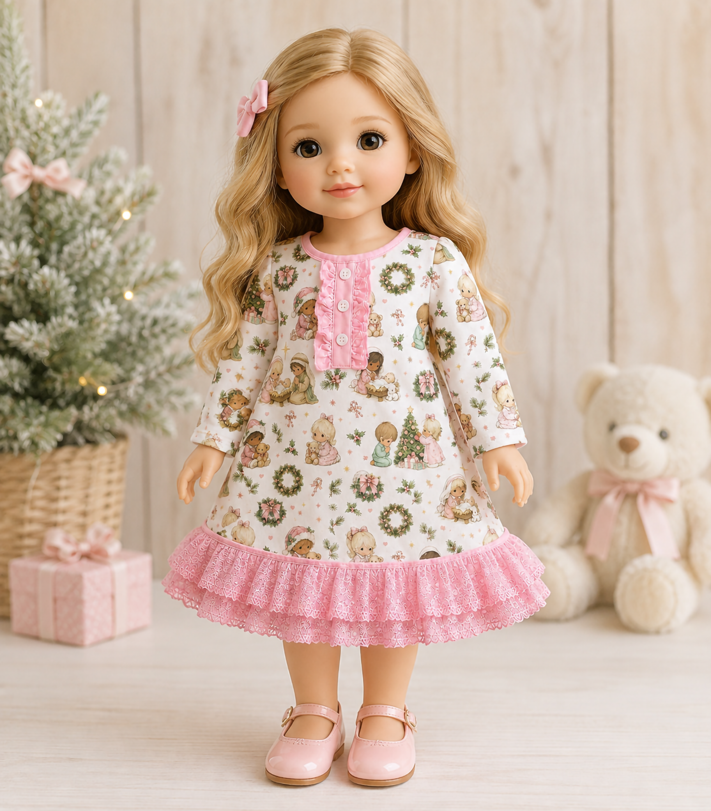 DOLL DRESS -Precious Christmas
