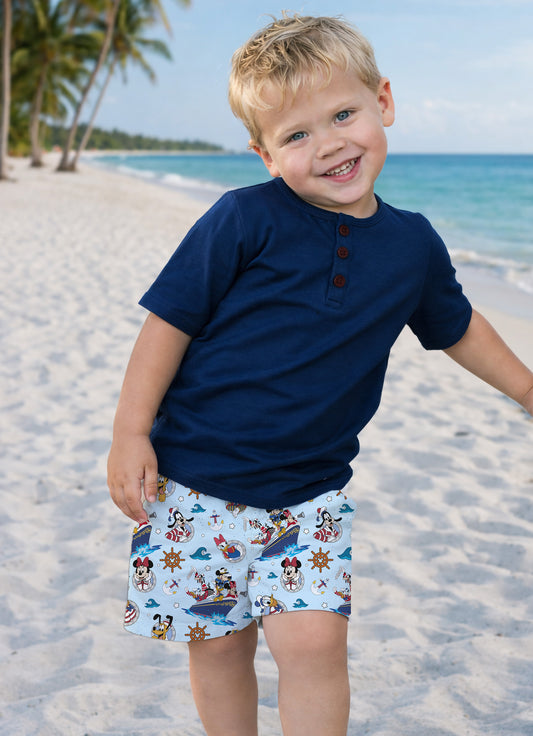 Boys 2 Piece Benny Set - Sail Away