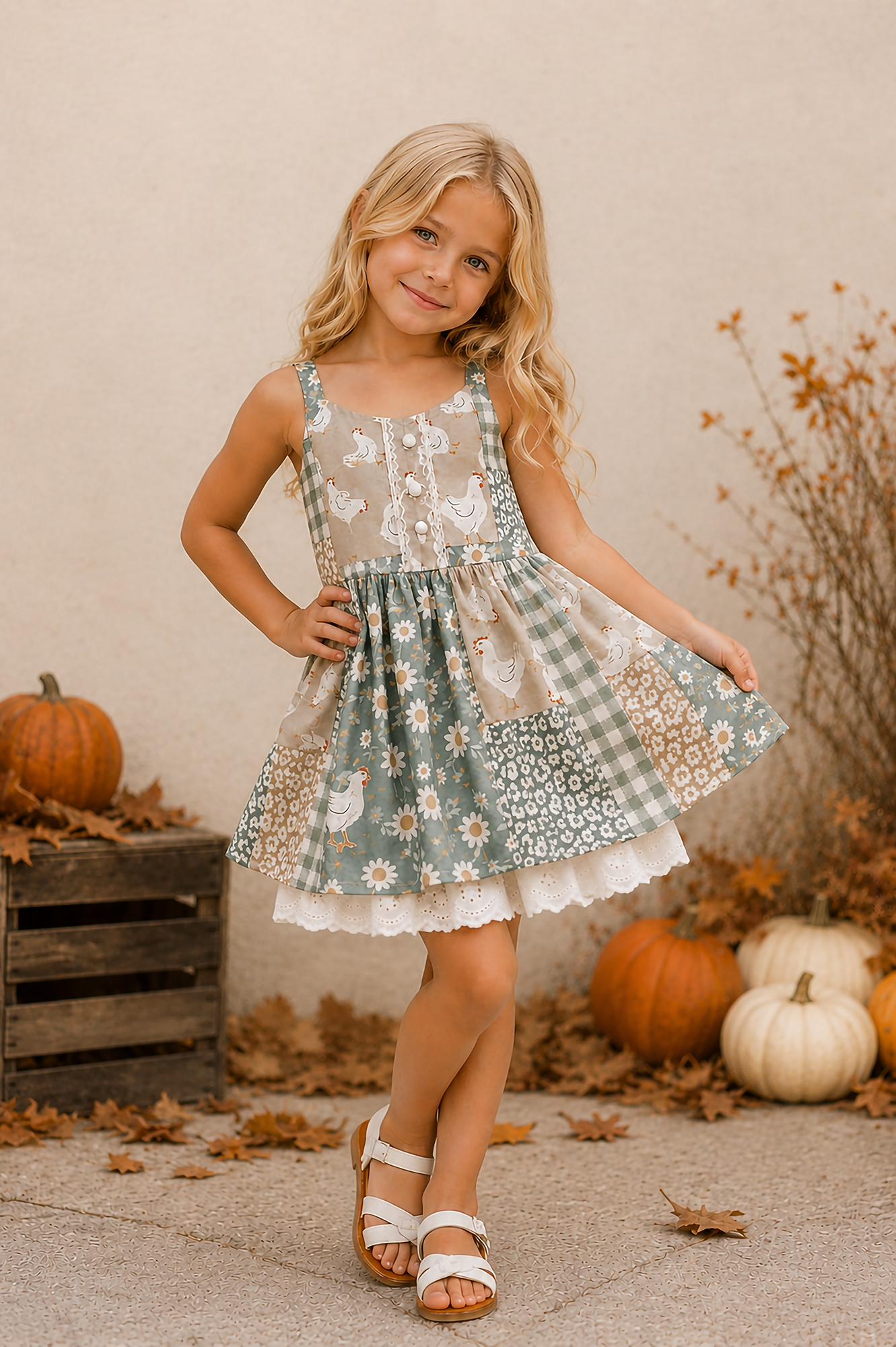 Charlotte Dress Set - Hen House Blooms