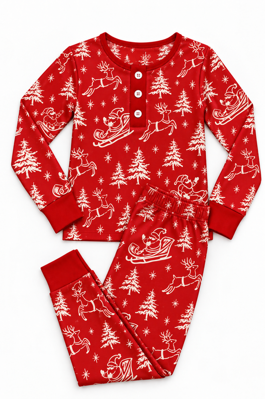 Daydream Bamboo Comfort Set - Vintage Christmas Red
