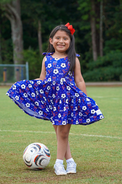 Play All Day Athleisure Dress Set - Red, White & Goal