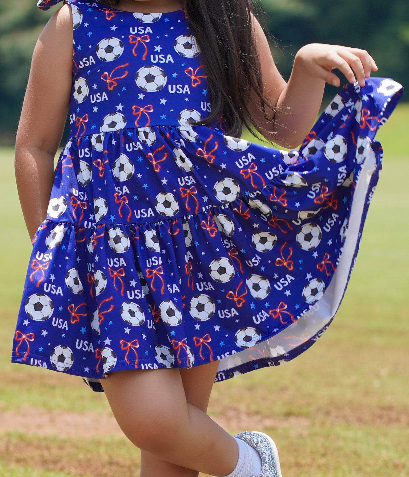 Play All Day Athleisure Dress Set - Red, White & Goal