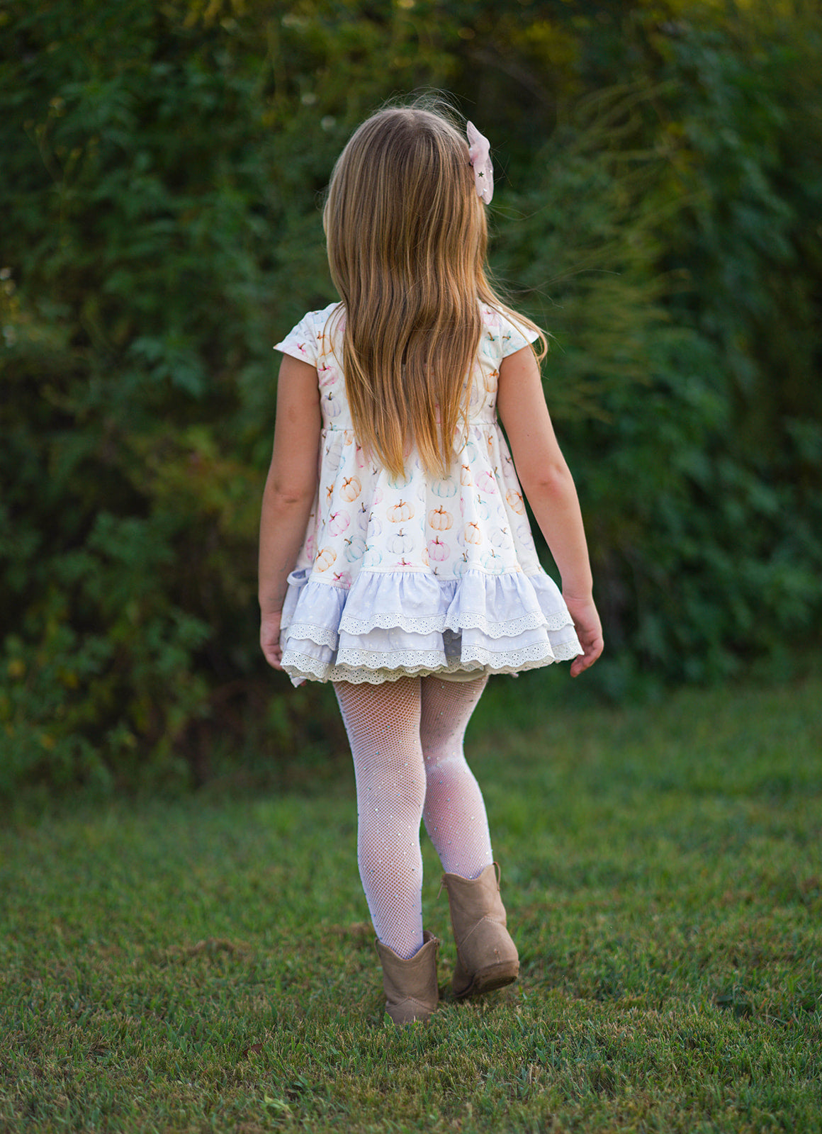 Chloe Tunic Set - Pastel Pumpkins - Size 4