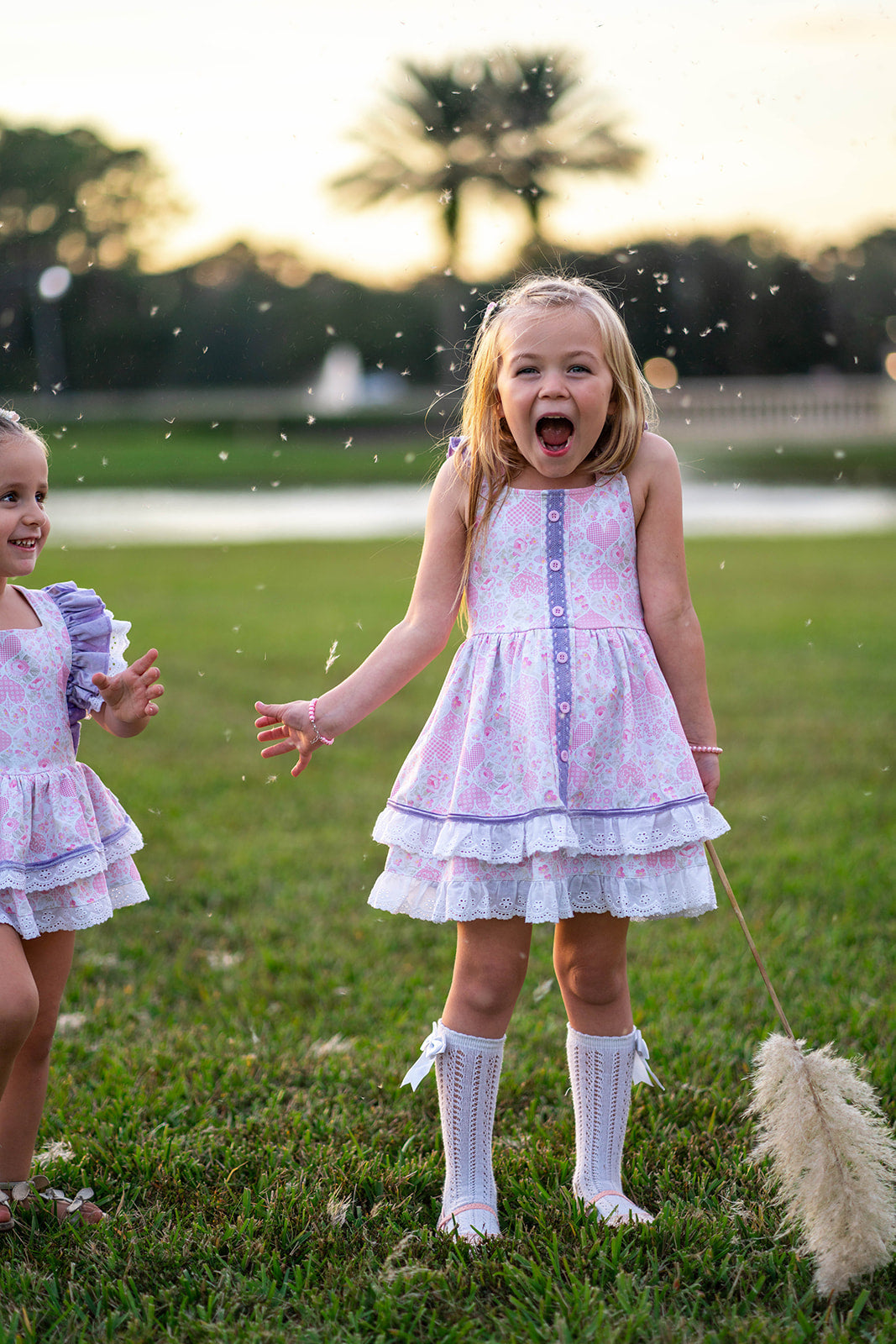 Quilted Hearts - Pinafore Dress Set