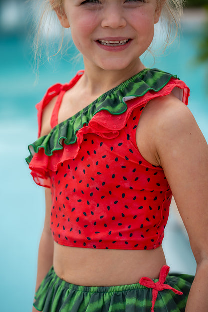 Double Ruffle Tankini Set - One in a Melon