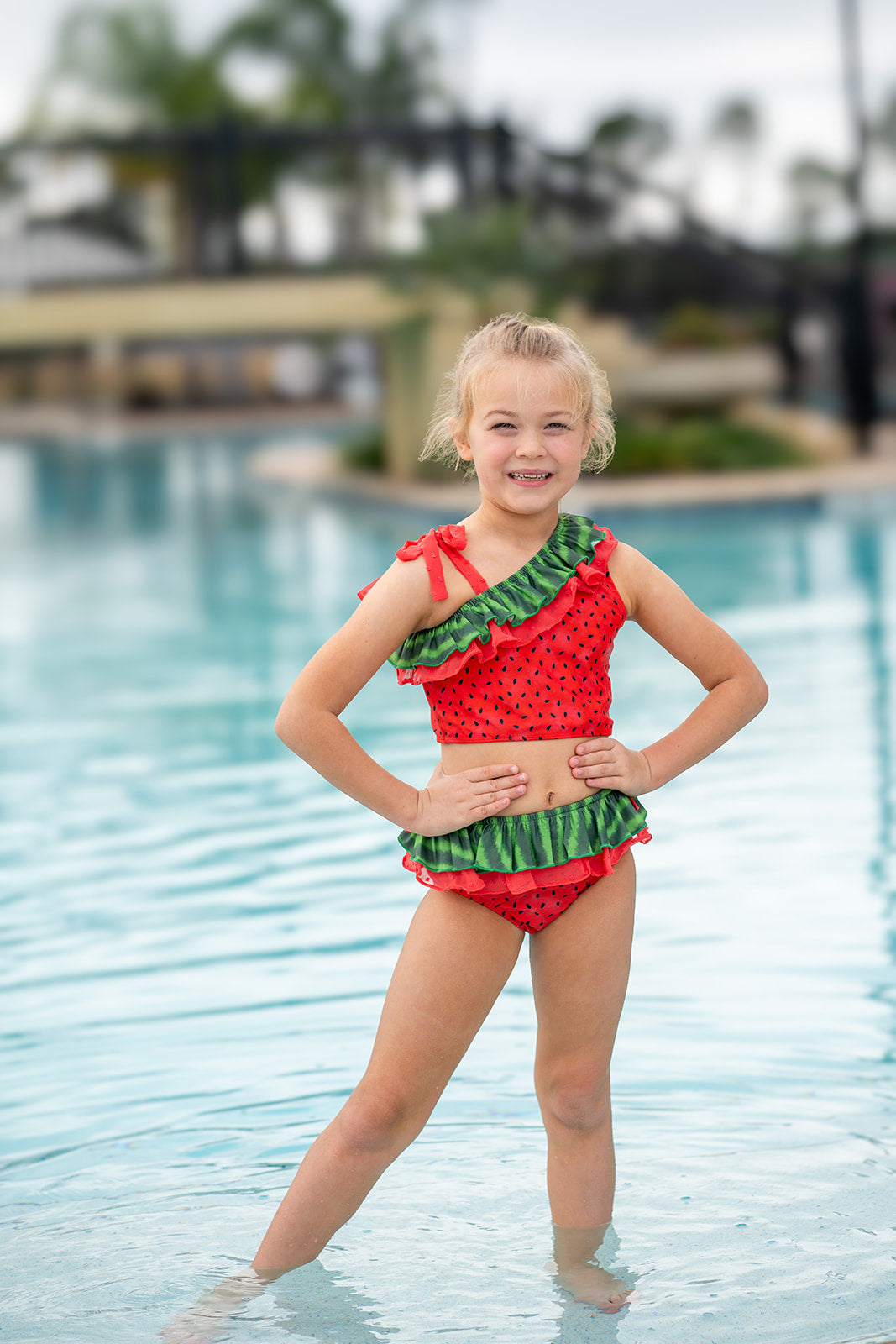 Double Ruffle Tankini Set - One in a Melon