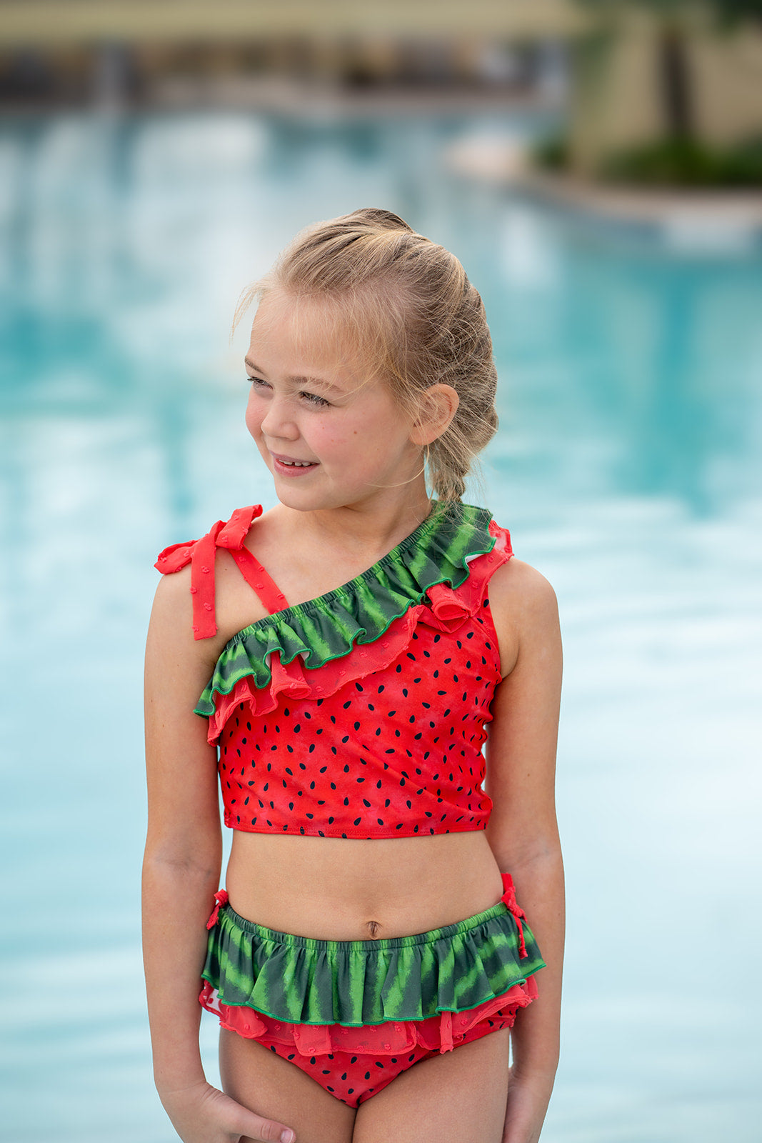 Double Ruffle Tankini Set - One in a Melon