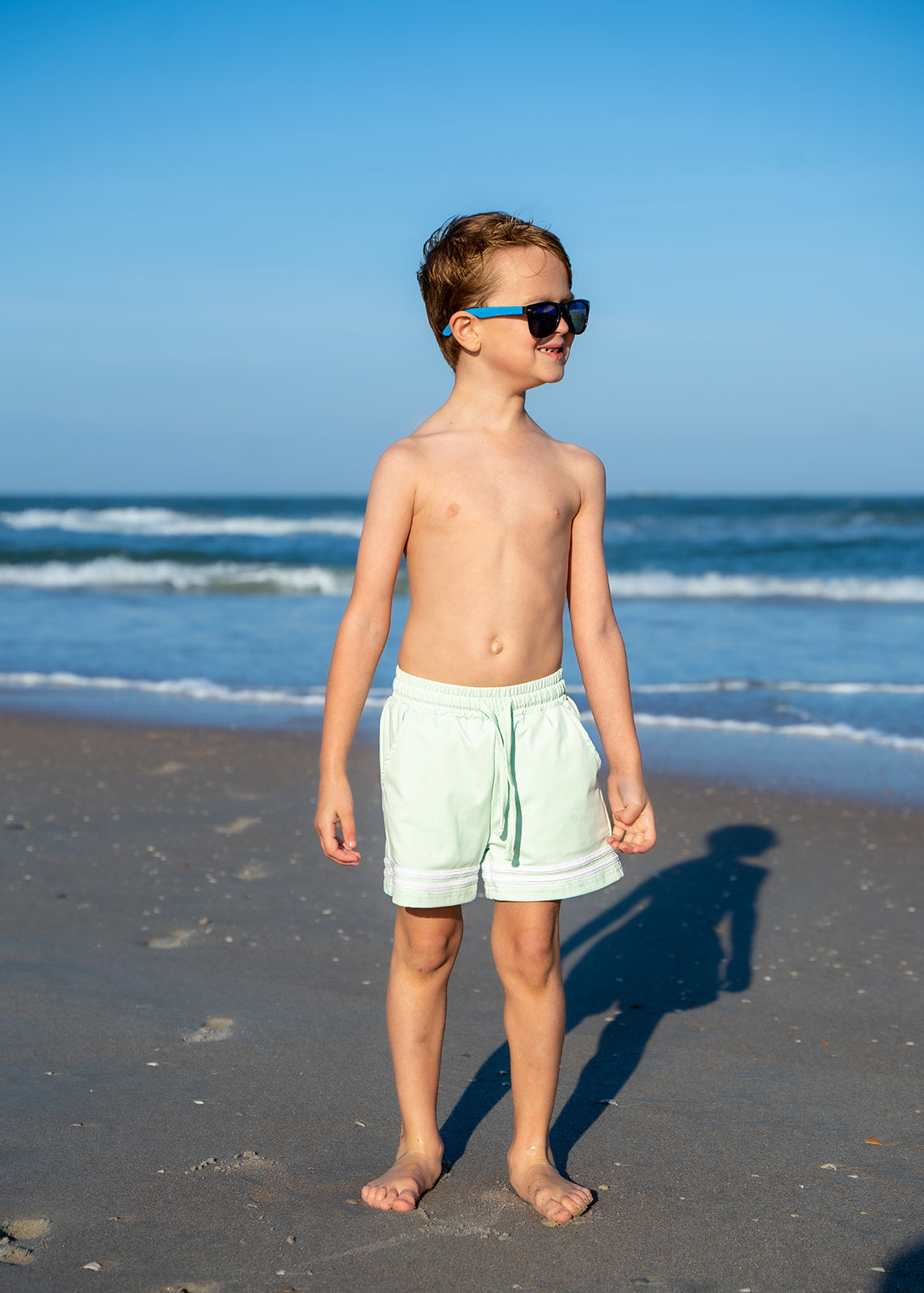 Boys Swim Shorts - Summer Daisies