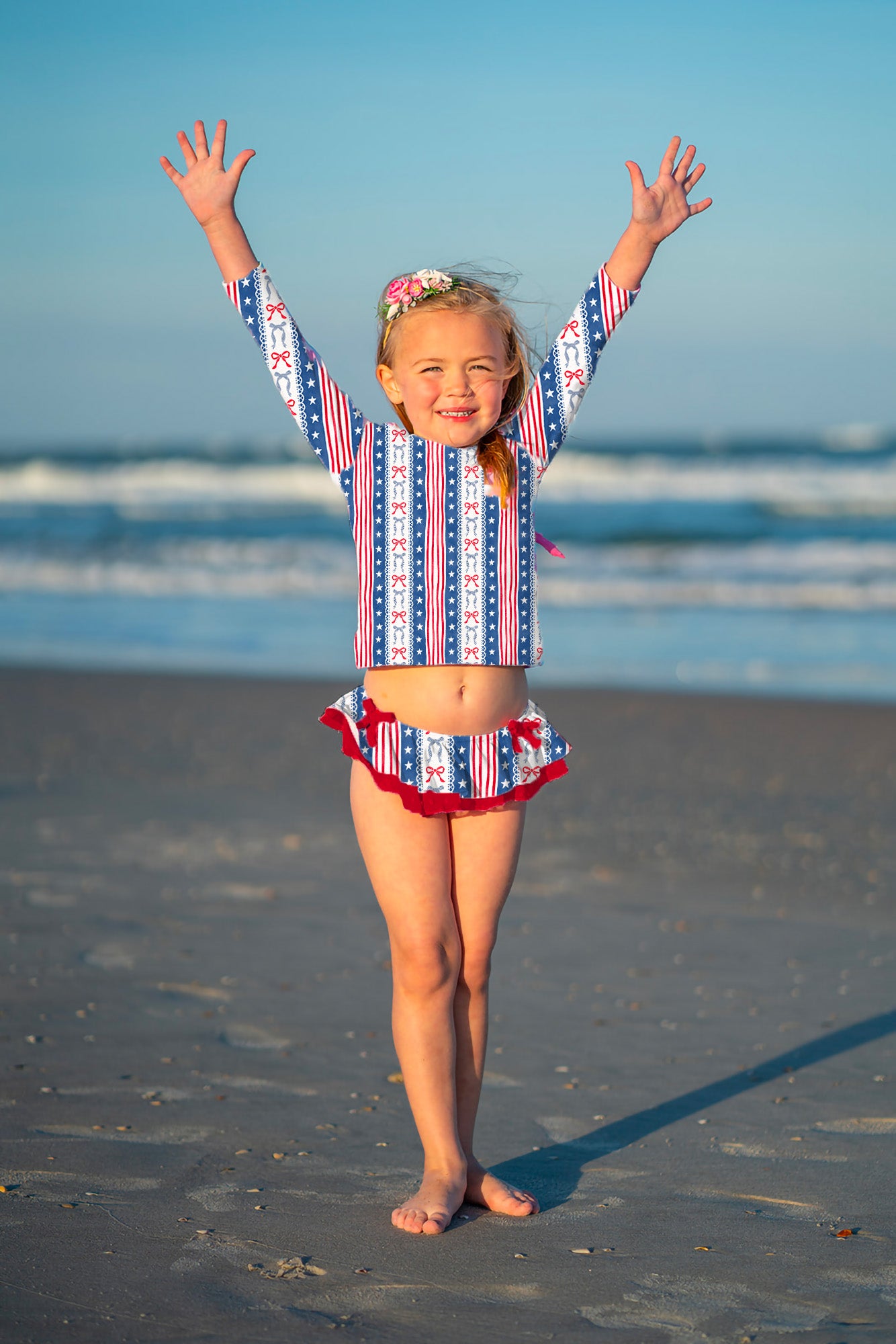 Girls Rashguard - Little Miss Liberty