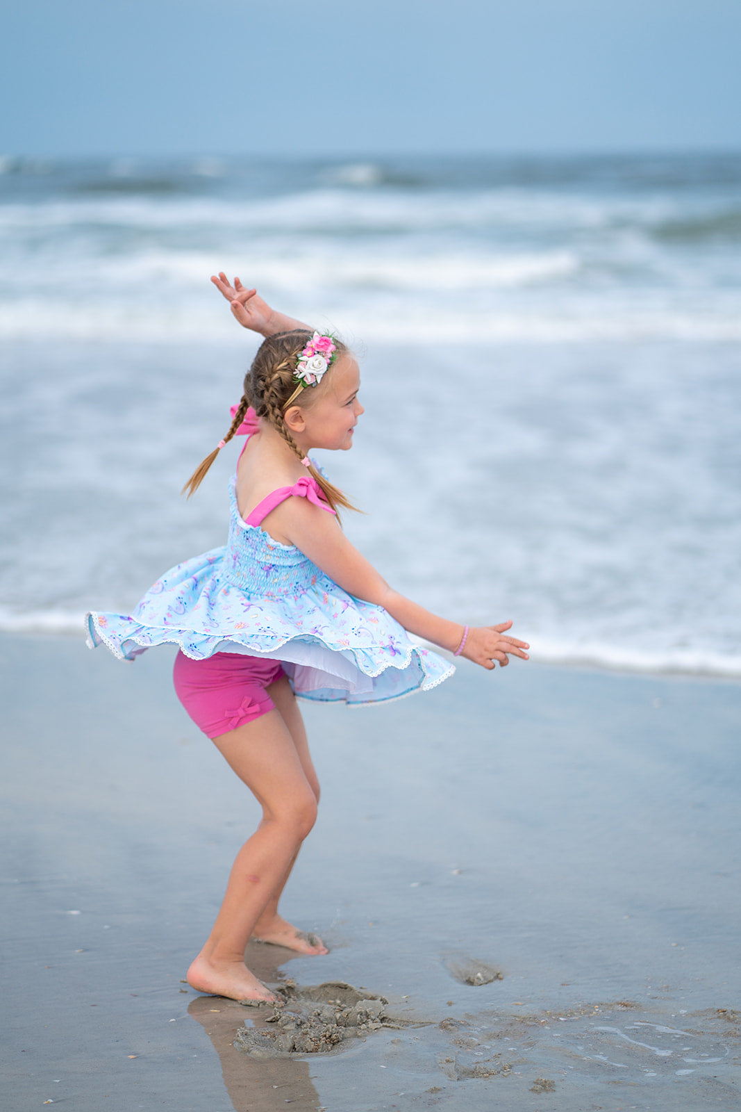 Summer In Bloom Tunic Set - Sea Friends