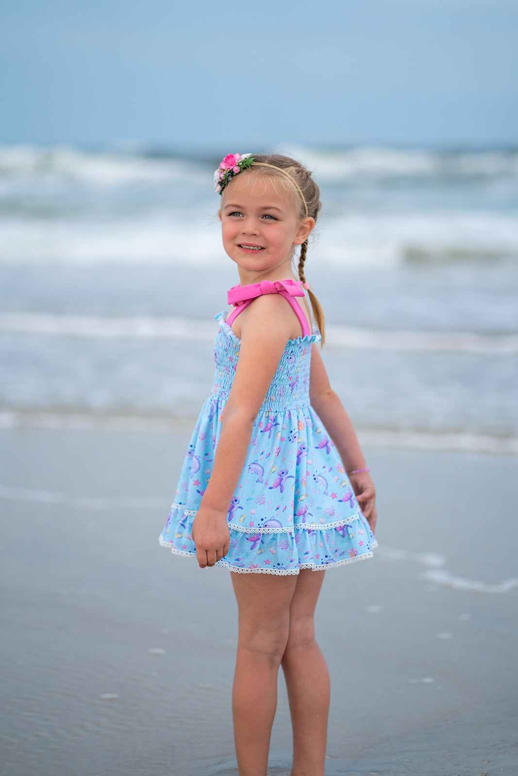 Summer In Bloom Tunic Set - Sea Friends