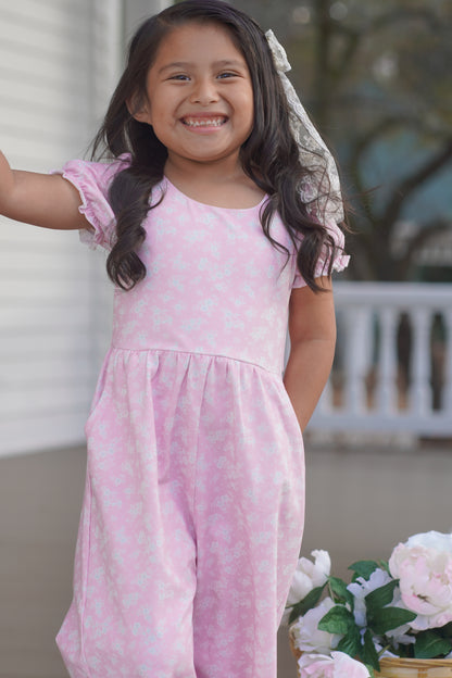 Caroline Leggy Romper - Ditzy Spring Floral