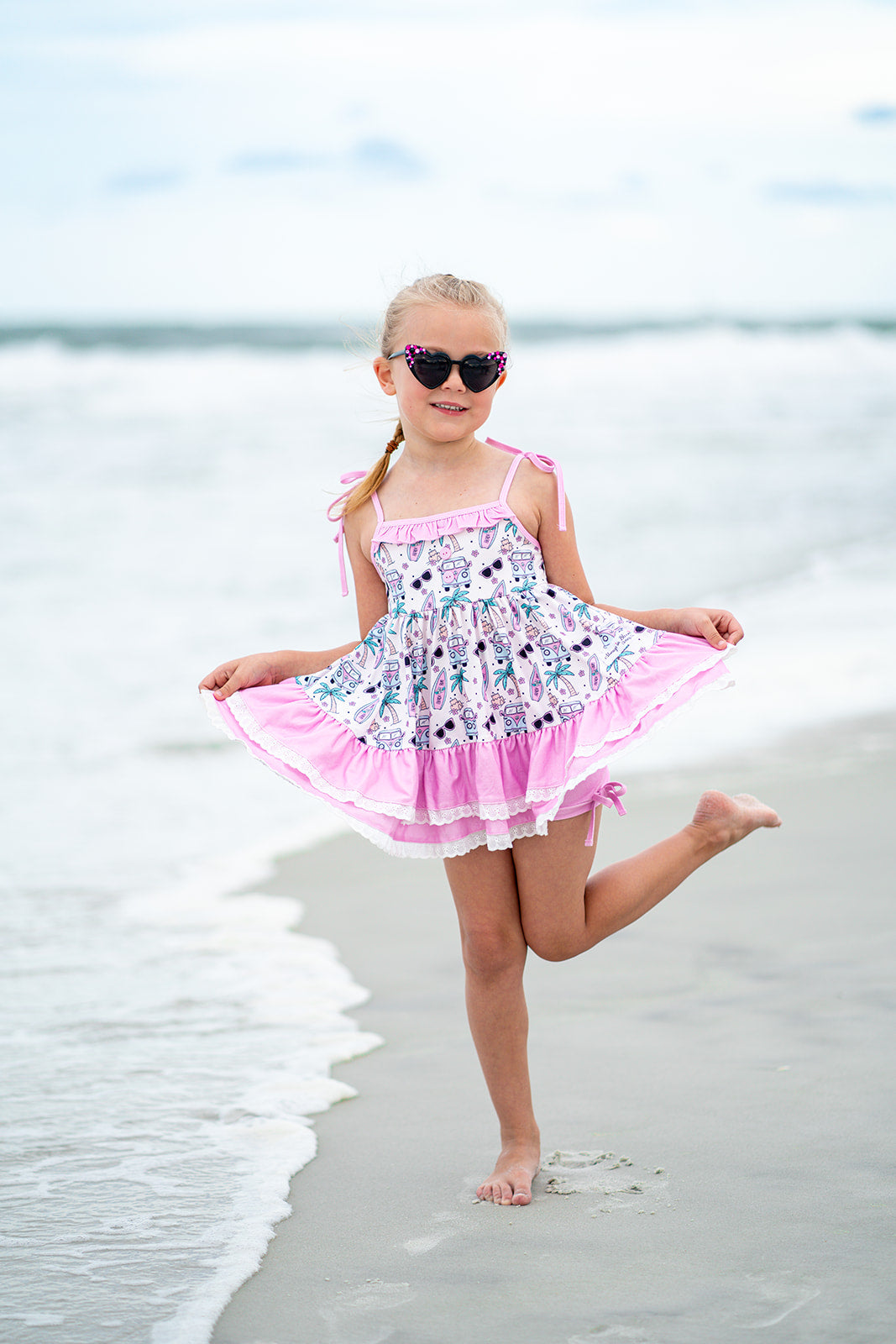 Beach Bum Ruffle Tunic Set