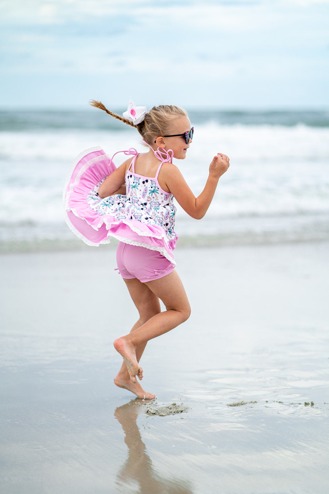 Beach Bum Ruffle Tunic Set