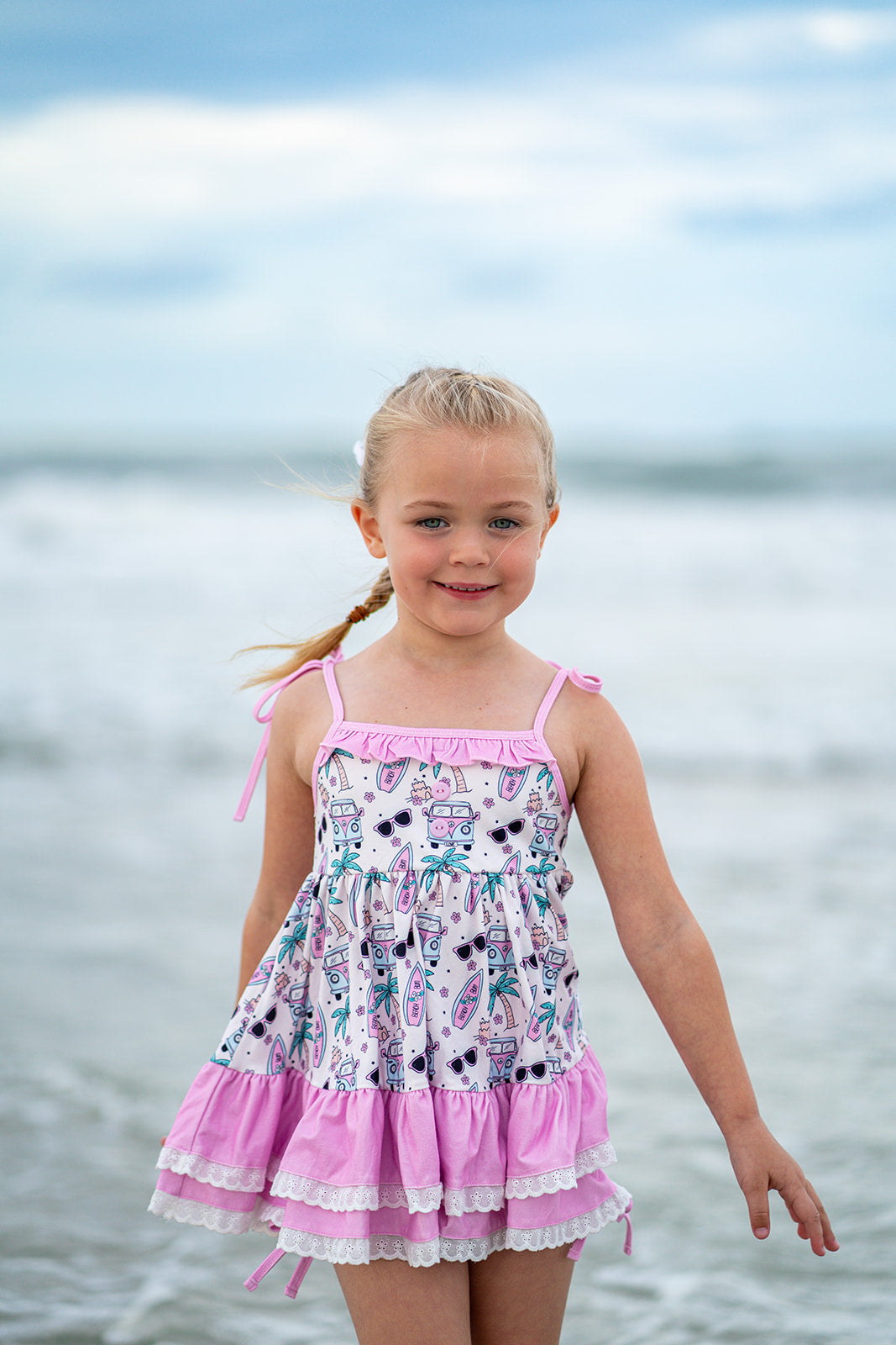 Beach Bum Ruffle Tunic Set