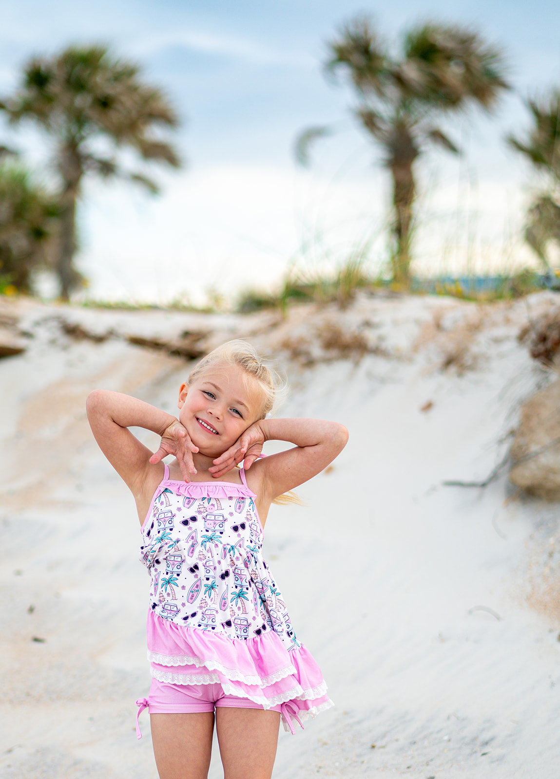 Beach Bum Ruffle Tunic Set