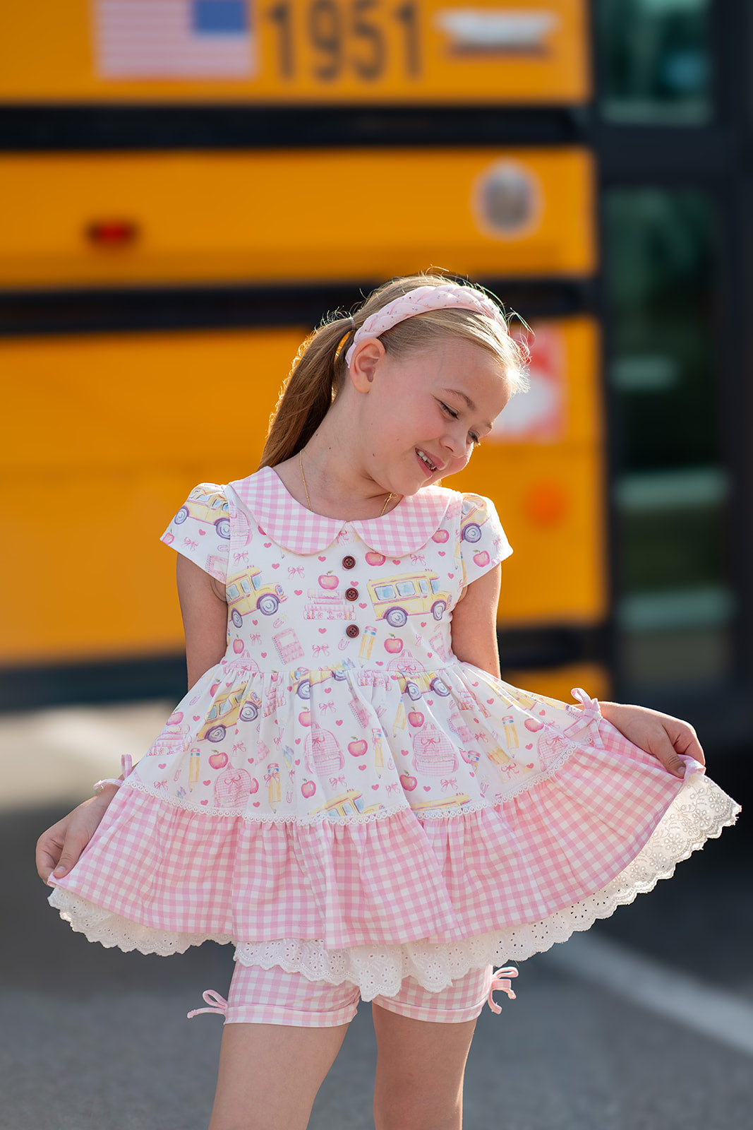 Chloe Tunic Set - Buses & Bows