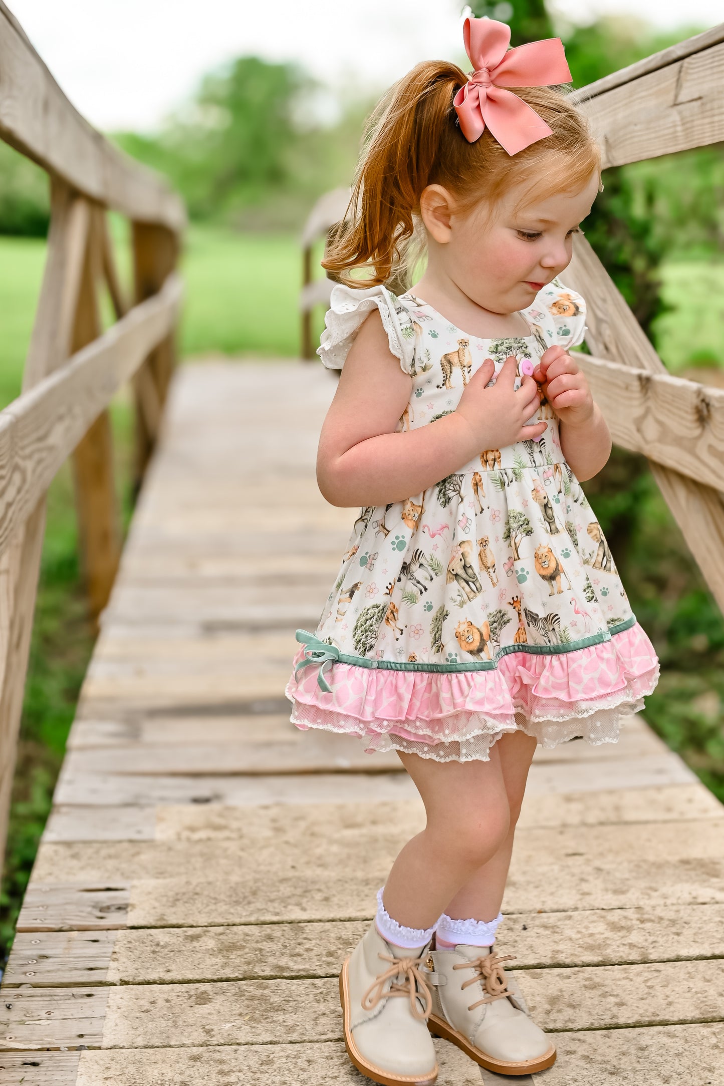 Riley Tunic Set - Pink Safari